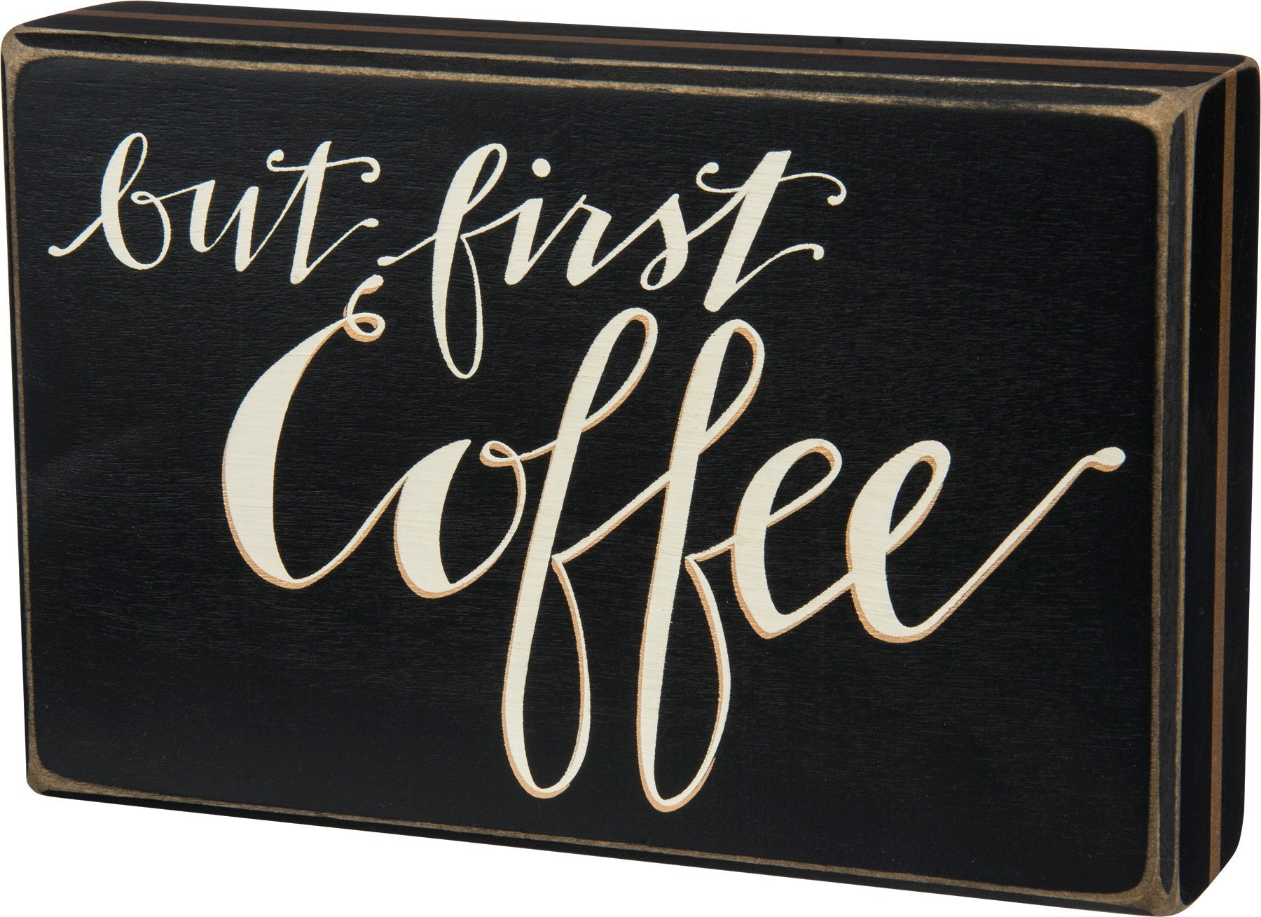 But First Coffee Box Sign But First Coffee Box Sign - Wood - Charlie's Roost