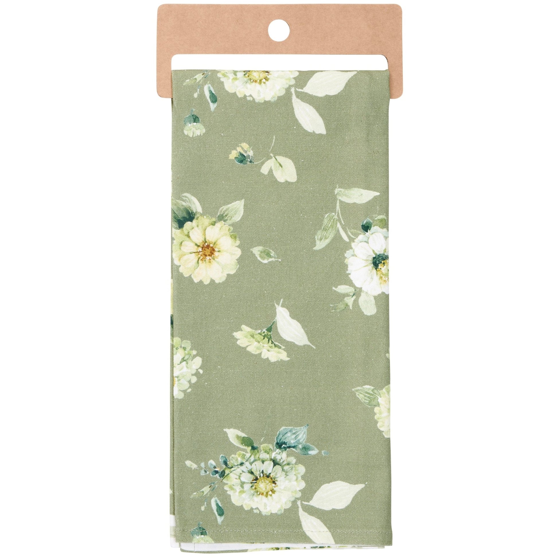 Green Floral Kitchen Towel - Charlie's Roost