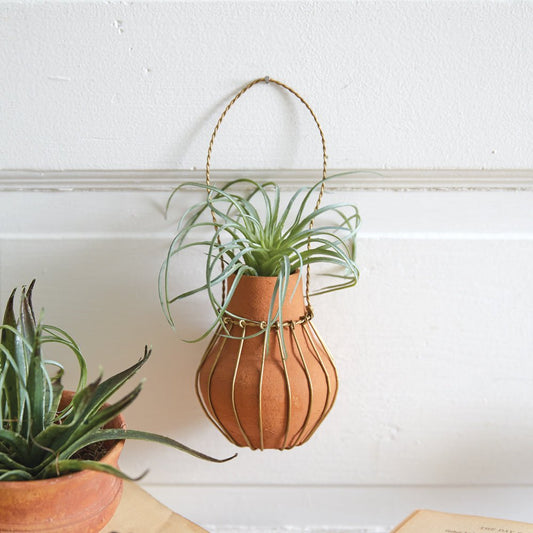 Mini Terra Cotta Hanging Vase - Charlie's Roost