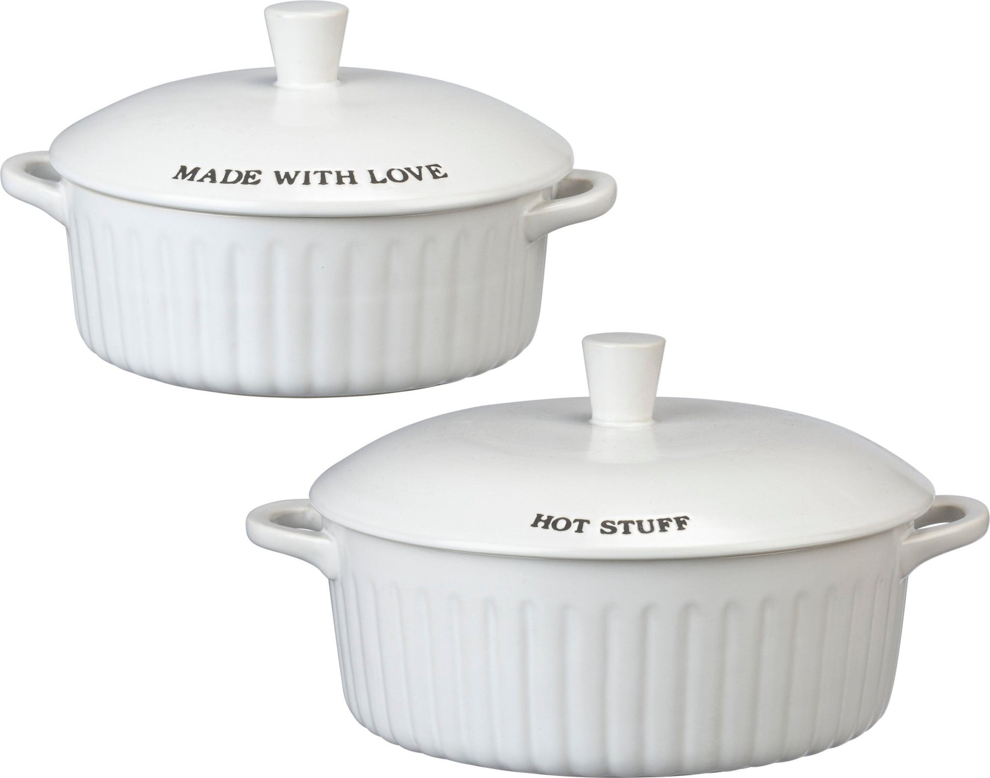 More Please Covered Casserole Set - Charlie's Roost