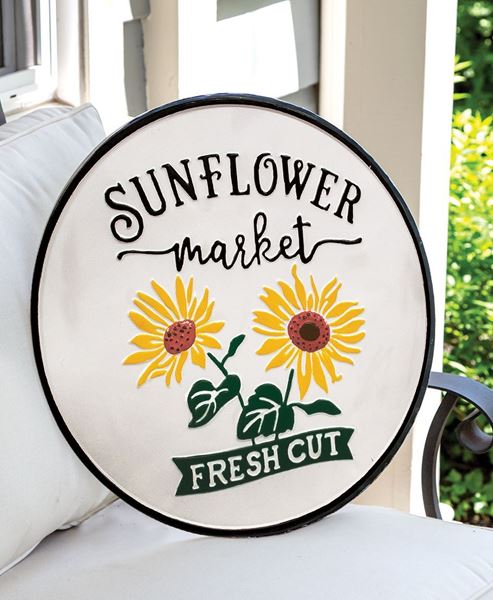 Sunflower Market Enamel Sign - Charlie's Roost